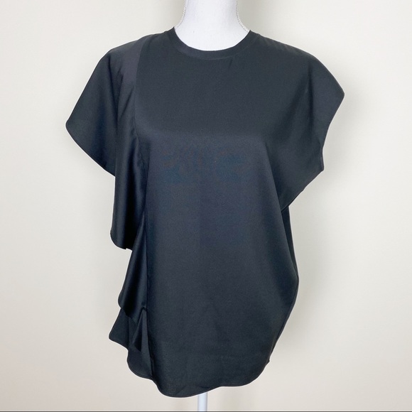 Blaque Label Tops - Blaque Lable black ruffle sleeve top